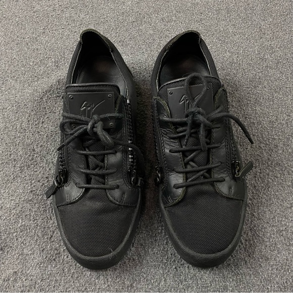 Giuseppe Zanotti Frankie Sneakers Casual Zipper Shoes Genuine Leather Size 41 - Picture 11 of 13